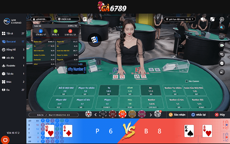 Luật chơi các cược Baccarat online